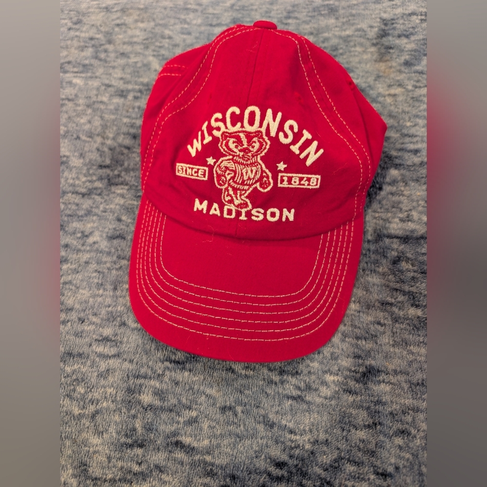 Red Wisconsin Madison Cap